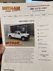 2019 F150 Witham Ford Advert